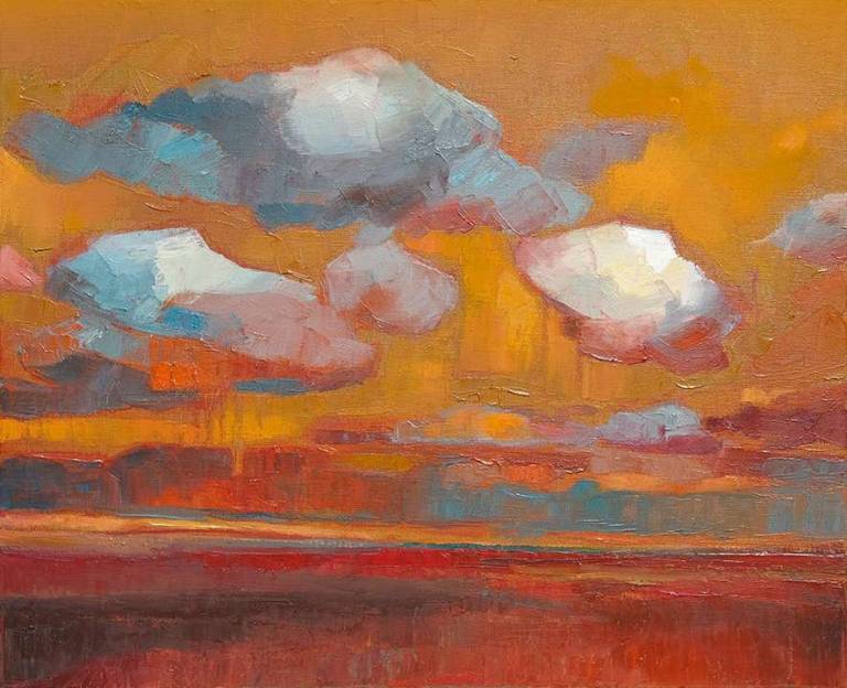557. Cloud Study 71, Gold Light, Blakeney - Rachel Lockwood