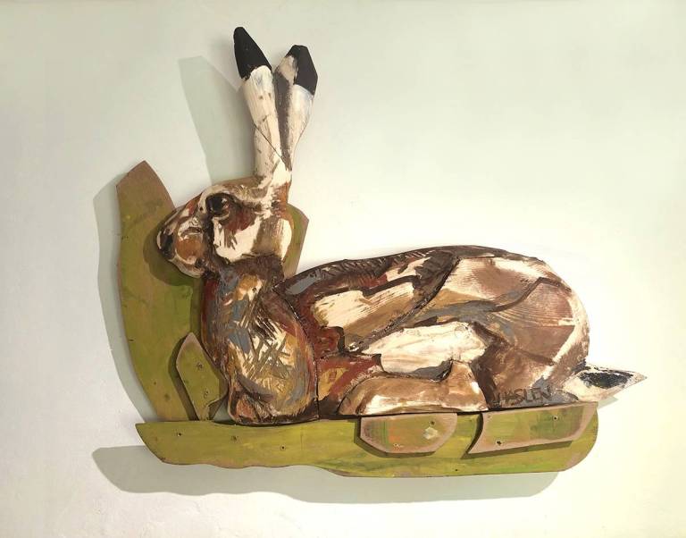 Andrew's Hare Wall Sculpture - Andrew Haslen