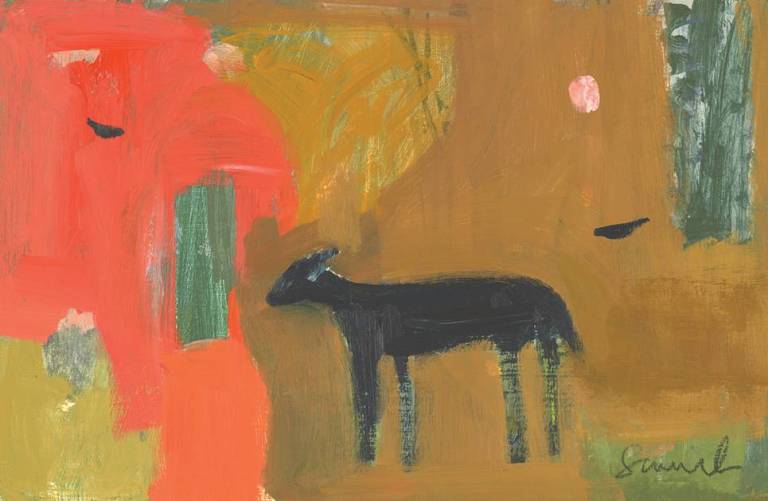 Sheep At The Edge Of The Wood - Carol Saunderson