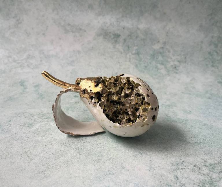 White Gold Pear with leaf - Remon Jephcott