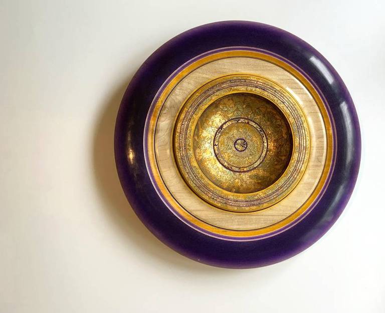 391 Wall Plate Gilt, Purple - Dennis Hales