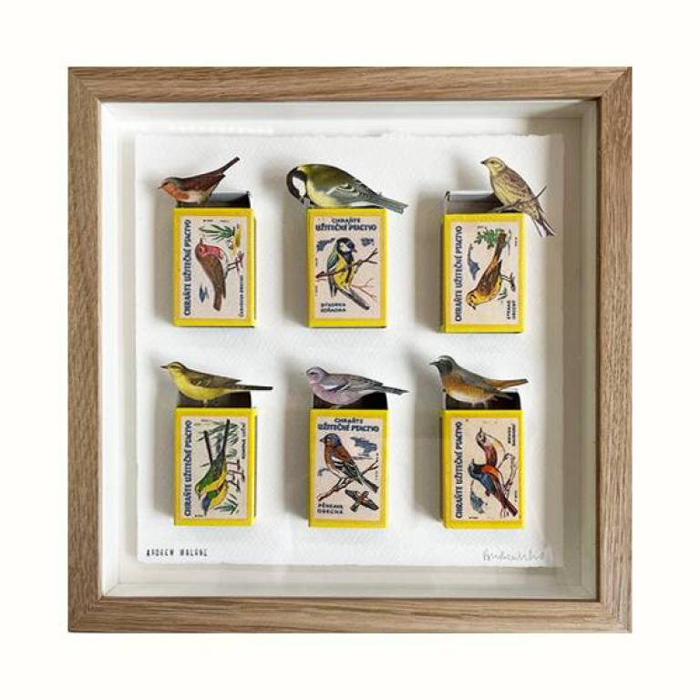 Andy Malone - Small Bird Matchbox with Robin