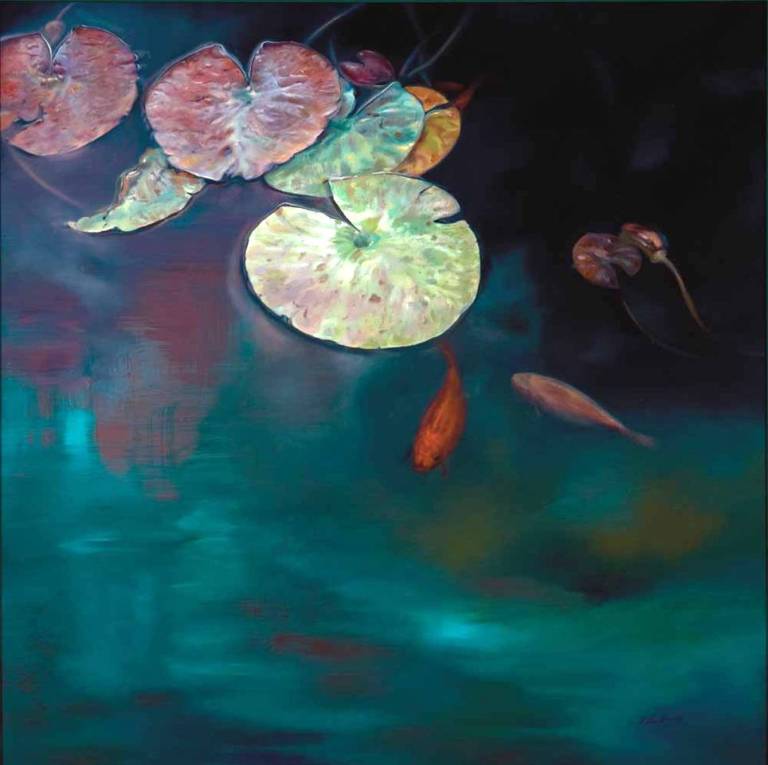 Deep Pool Lilies - Rachel Lockwood Private Collection