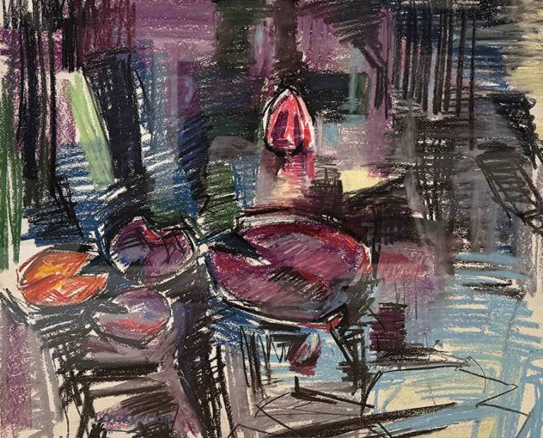 Lily Pond Working Drawing - Rachel Lockwood Private Collection