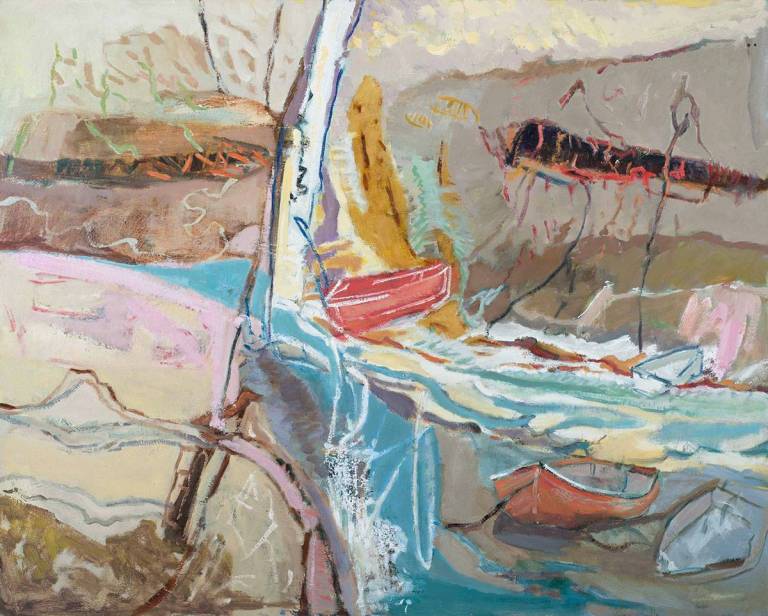 Morston Boats in the Mud - Suzanne Lawrence