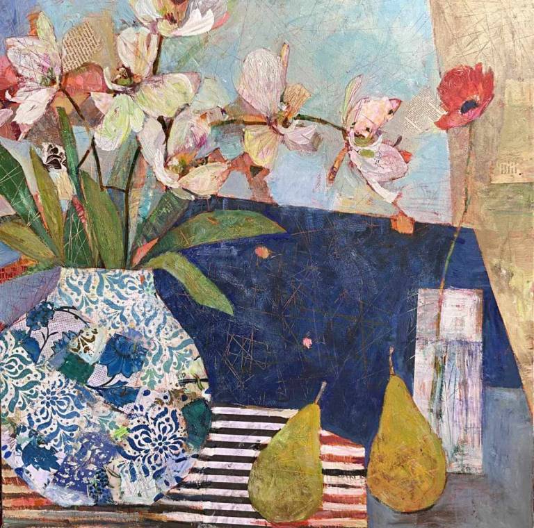 Sally Anne Fitter - Orchids and Two Pears