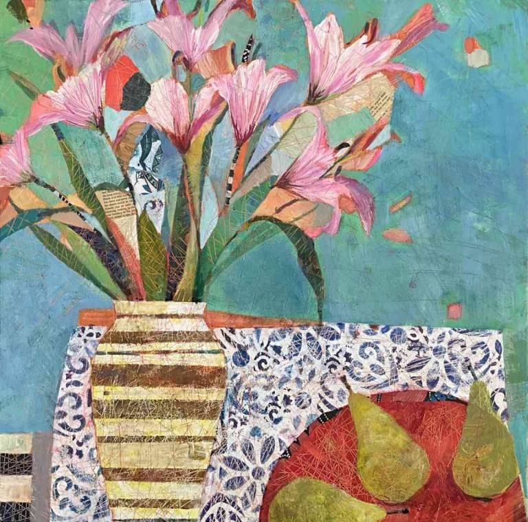 Sally Anne Fitter - Summer Lilies and Pears