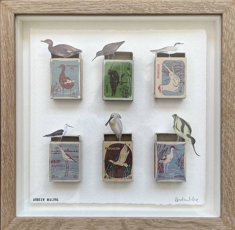 Andy Malone - Small Bird Matchbox with Spoonbill