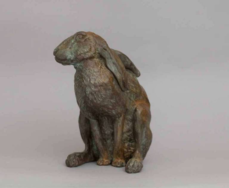 Poised hare - Robin Bouttell Bronzes