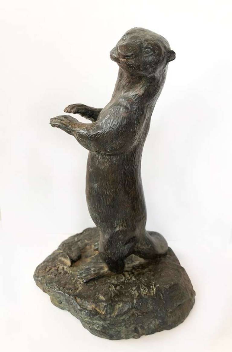 Standing Otter (Edition 12 of 25) - Robin Bouttell Bronzes