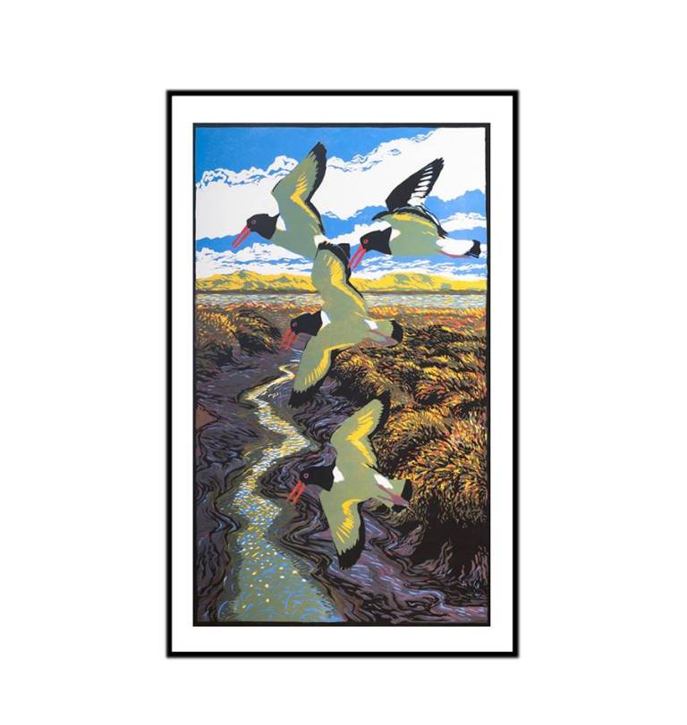 Piping Oystercatchers, edition 12 - Bruce Pearson