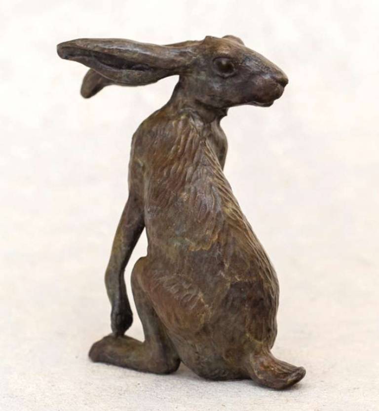 Sitting Brown Hare - Robin Bouttell Pinkfoot Bronzes