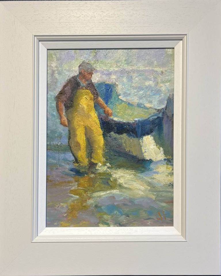Fisherman and Boat - Jane Hodgson