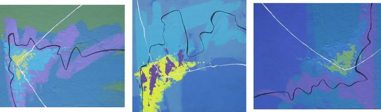 Once Again Without The Net (triptych) - Julian Davies