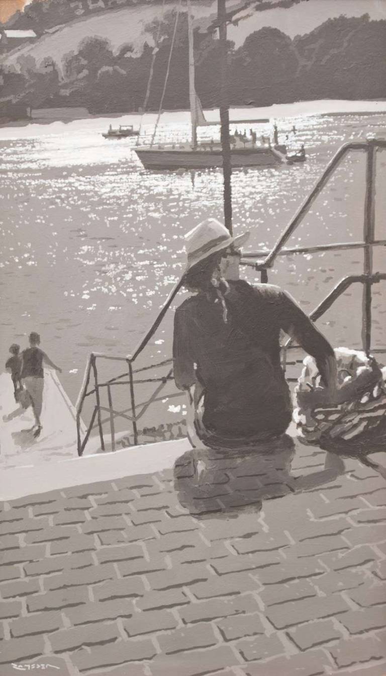 Waiting at the Ferry Steps - Greg Ramsden