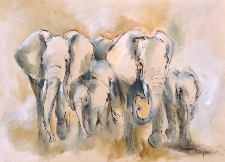 Elephant Herd - Frances Simpson