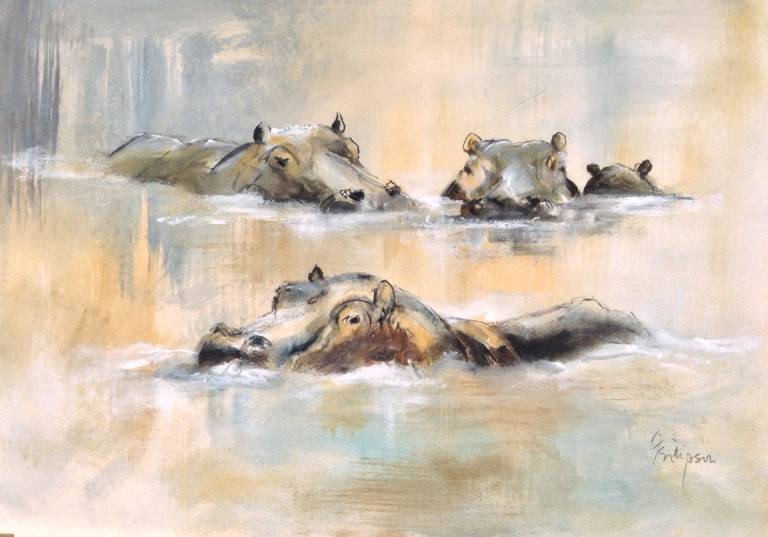 Mara River Hippo - Frances Simpson