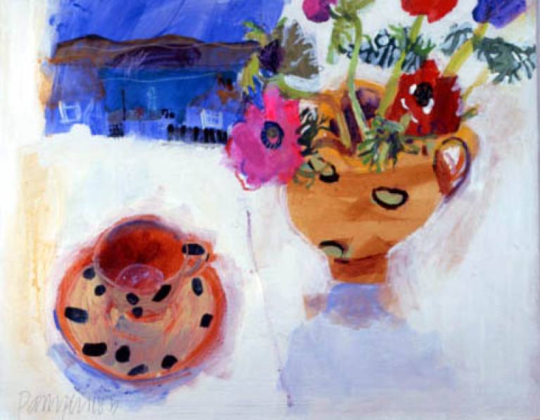 Elaine Pamphilon - Vase of Flowers and Mug