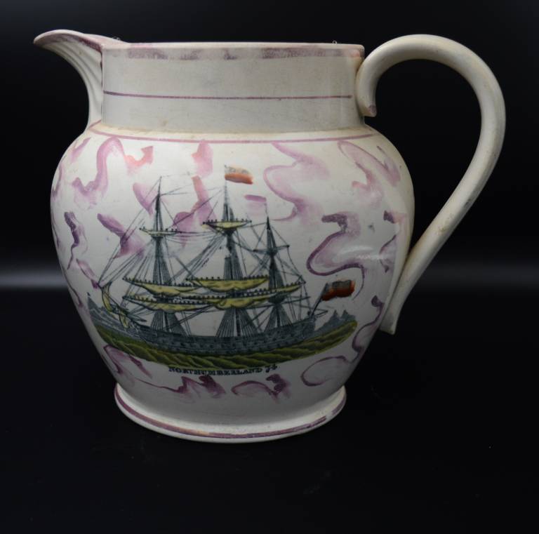 Sunderland Pink Lustre Jug Friendship Love and Truth - Unknown