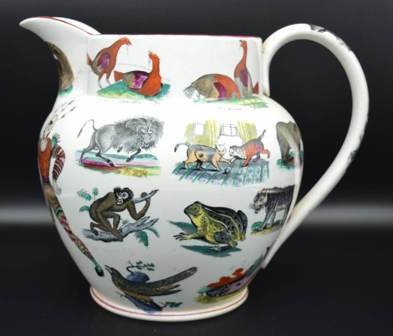 Elsmore and Forster Joker Jug with Animals - Elsmore and Forster