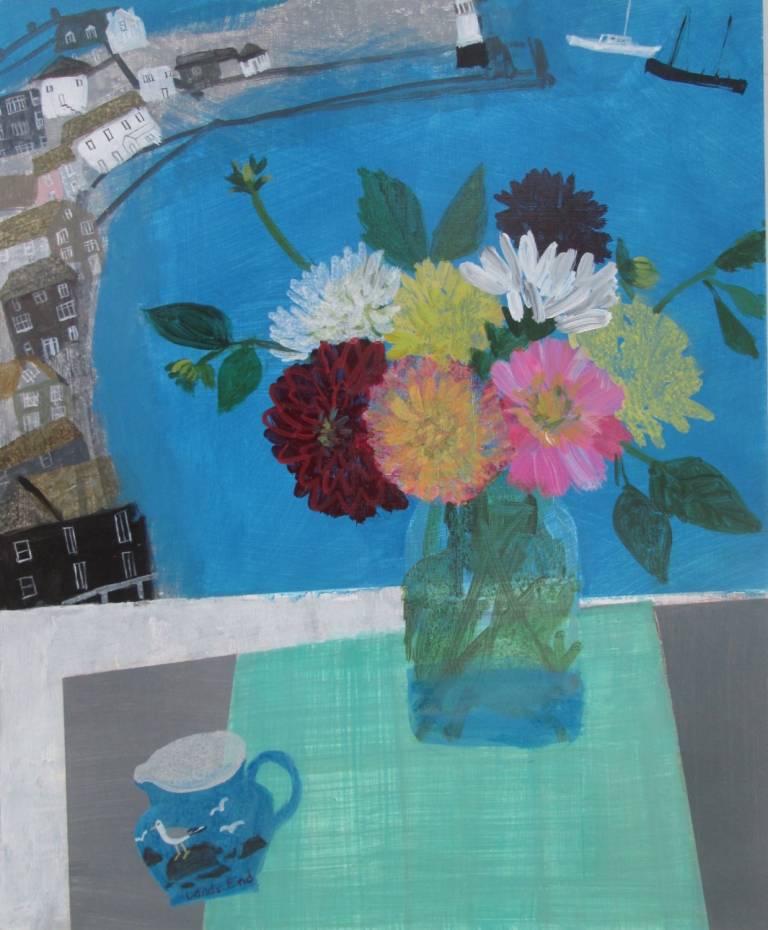 St.ives Harbour, St.just Dahlias, Lands End Jug - Emma Jeffryes