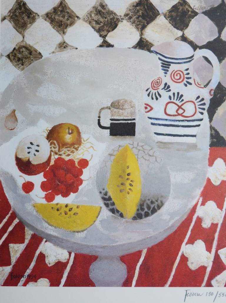 Jug and Fruit Still Life - Mary  Fedden