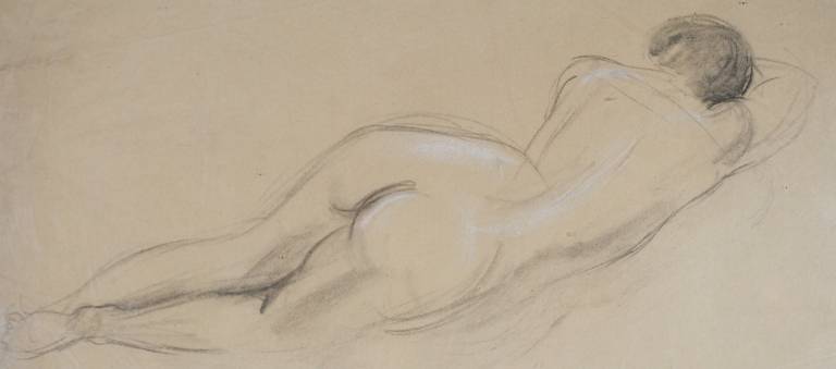 Female Nude from Behind - Christopher Wood