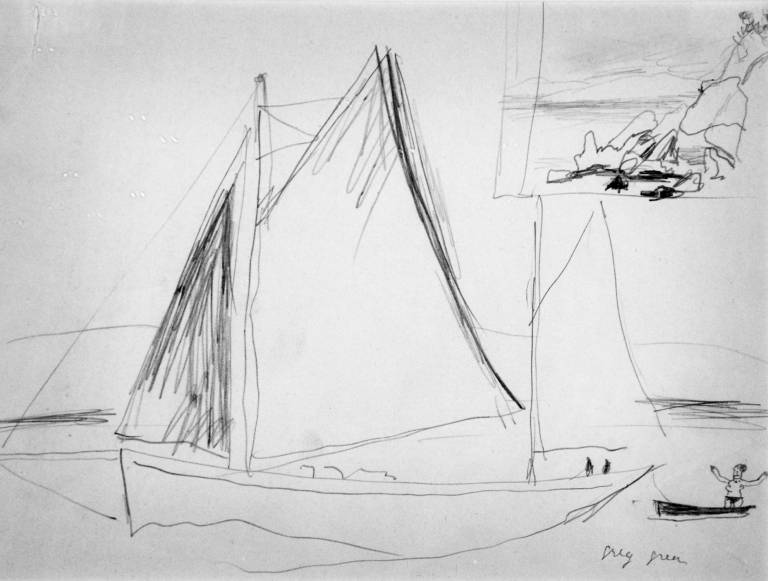 Boat Sketch, Cornwall - Christopher Wood