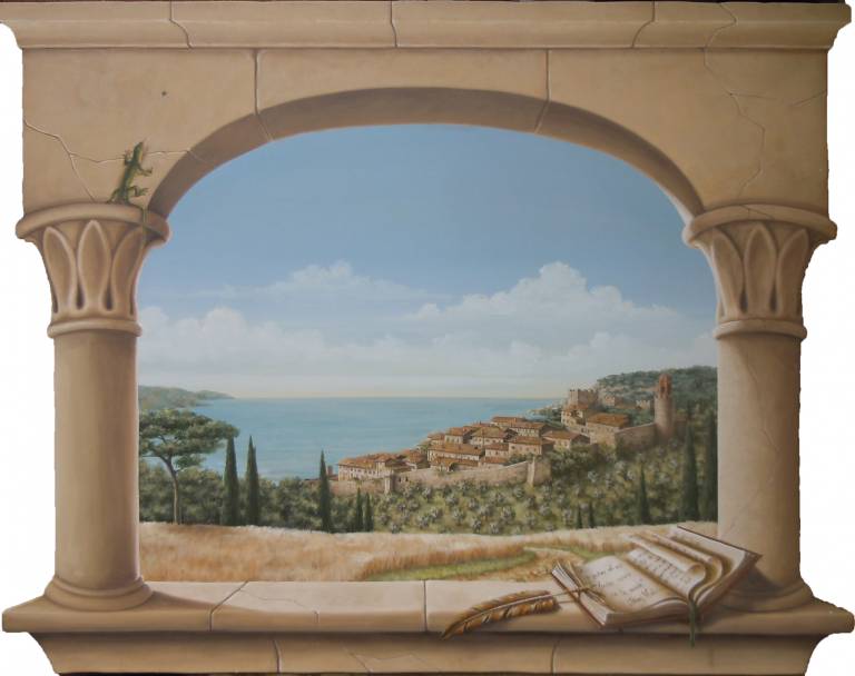 Vista del Mare Trompe L'oeil - Sophie  Rose