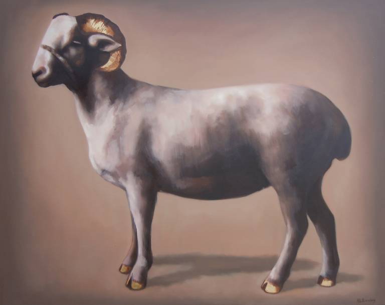 Ram with Gold Leaf - Antonia Barclay