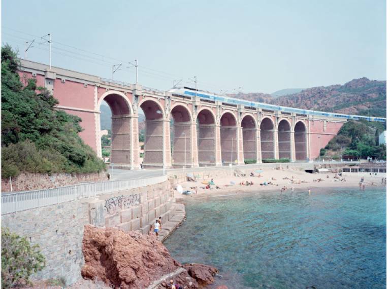 Train on a Viaduct - Massimo Vitali