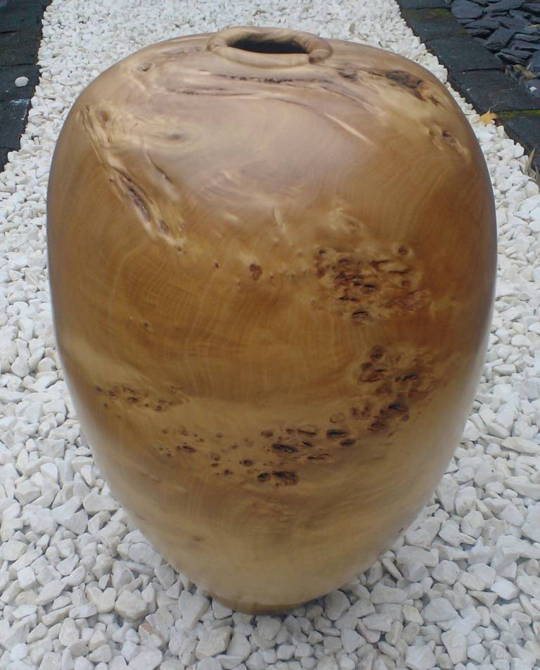 Large Turned Wooden Vase in Black Poplar - Richard Chapman