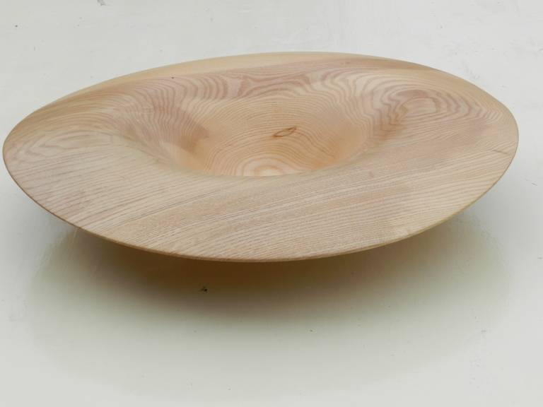 Large Wavy Turned Wooden Bowl - Richard Chapman