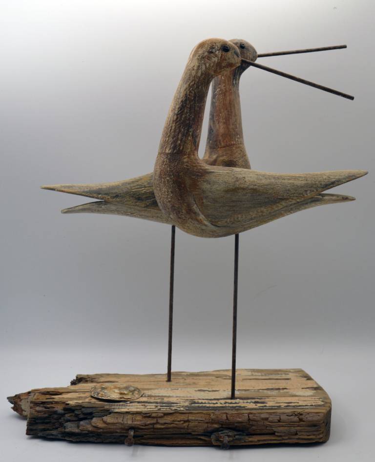 Two Curlews on a Driftwood Base - Brian Slaytor