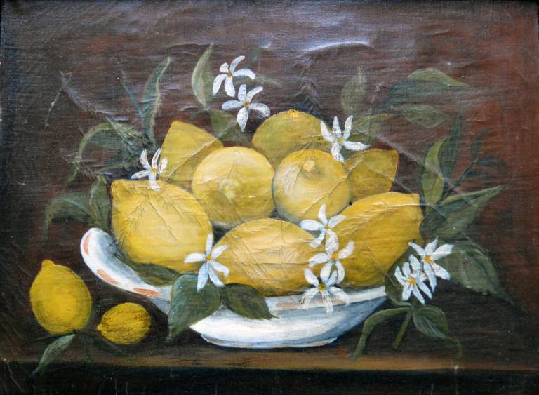Group of Lemons and Blosson in a Bowl - Unknown