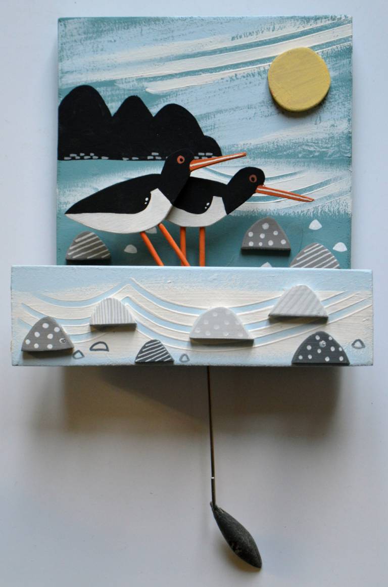 Oyster Catchers on the Shore - Chris  Whitaker