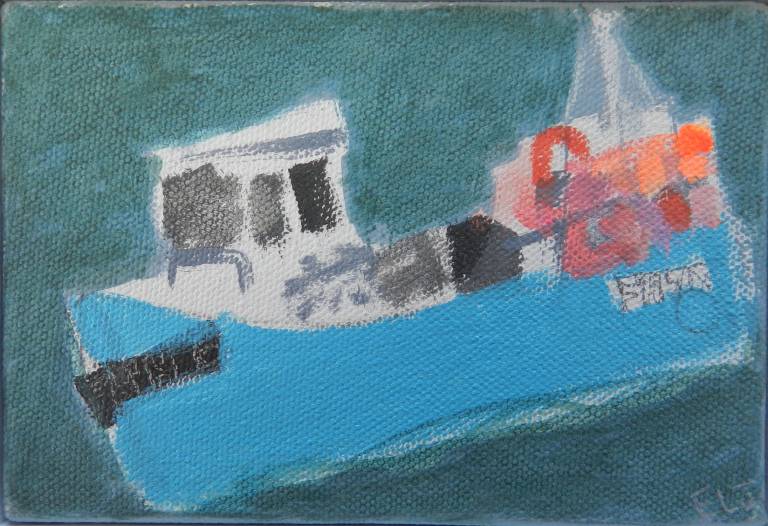 Blue Fishing Boat Newlyn - Emma Jeffryes