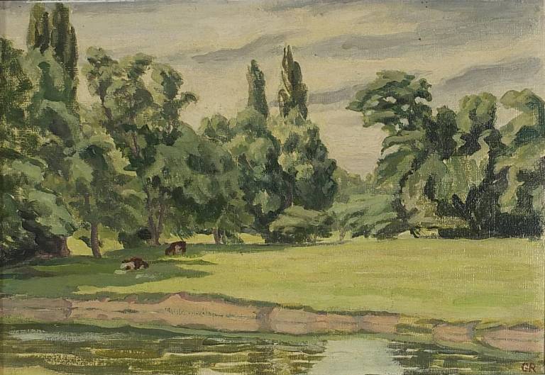 The Lammas Land, Sheep's Green, Cambridge - Gwen Raverat