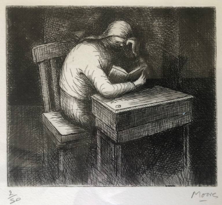 Girl Studying - Henry  Moore