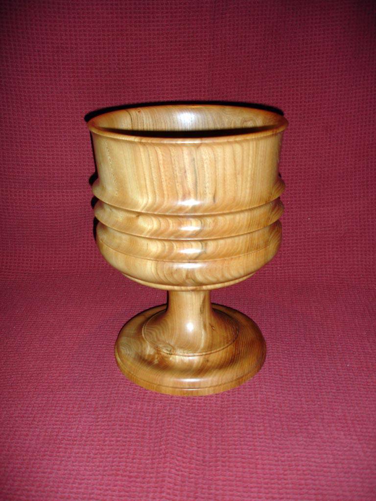 Large Turned Wooden Chalice in Elm - Richard Chapman