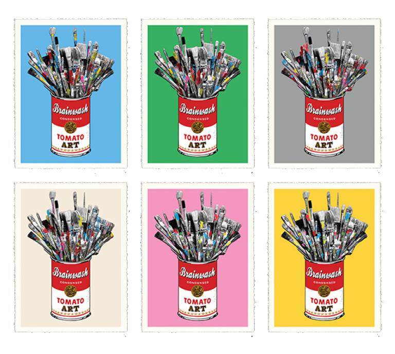 Brainwash Condensed Tomato Art - Set of 6 Original Prints - Mr Brainwash