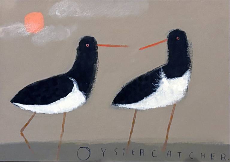 Oyster Catchers Dusk - Janine Burrows