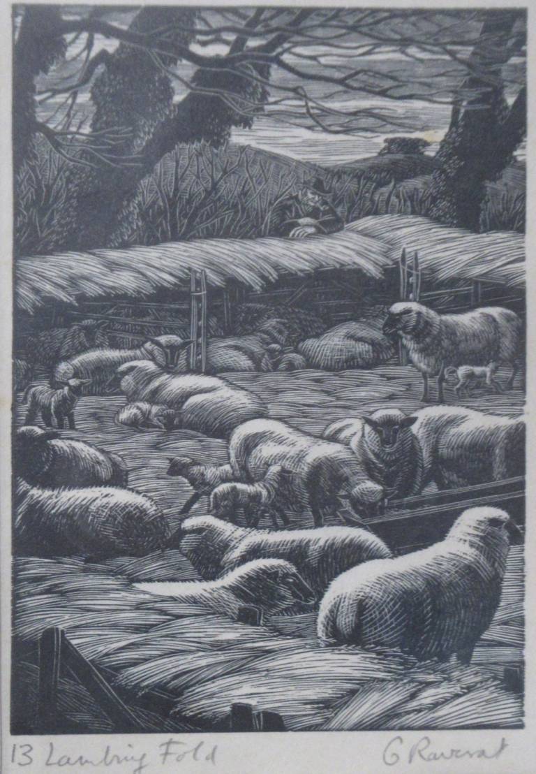 Gwen Raverat - Lambing Fold