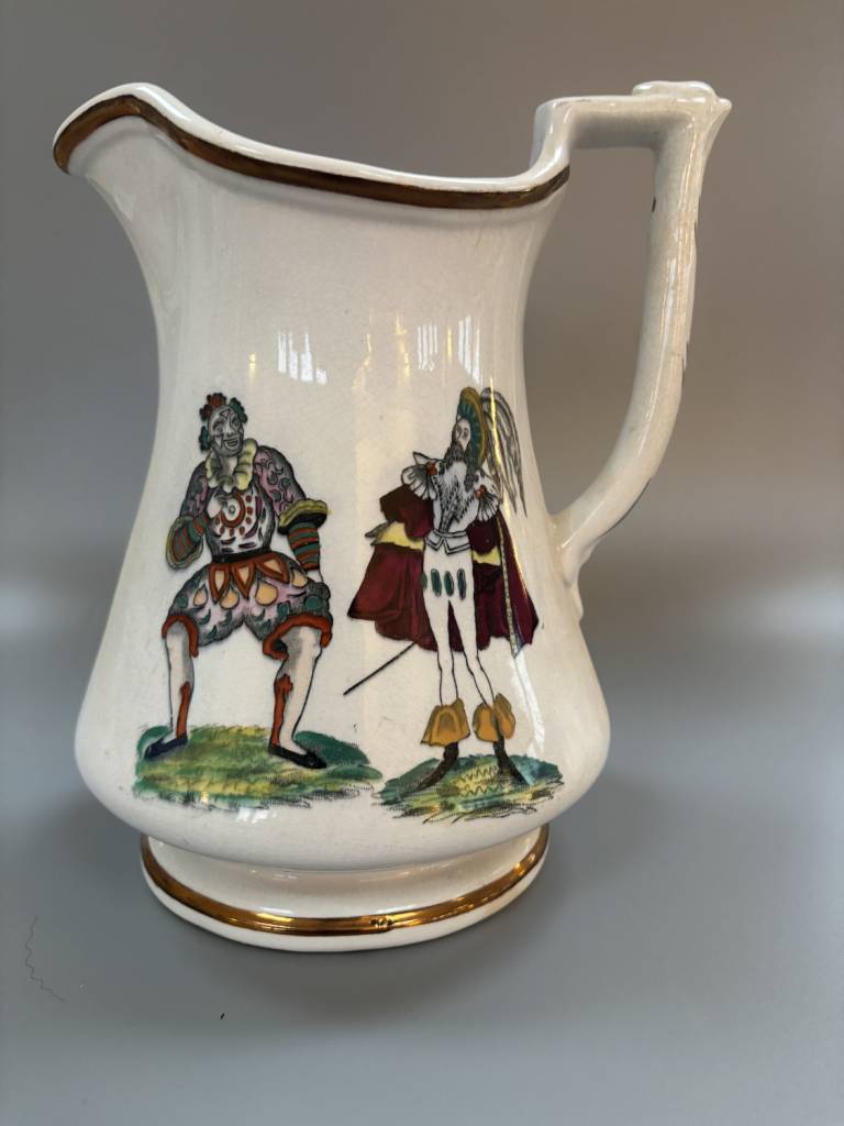 Elsmore and Forster Jug with Double Harlequins & Dancing Girls - Elsmore and Forster