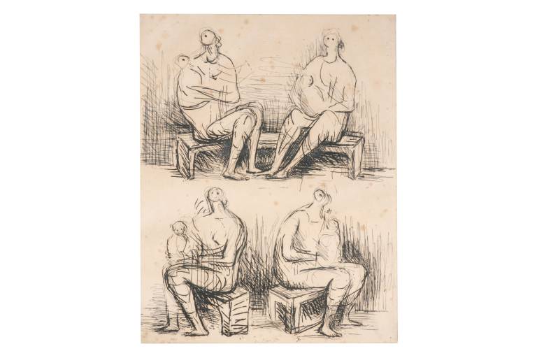 Henry  Moore - Studies for Mother and Child