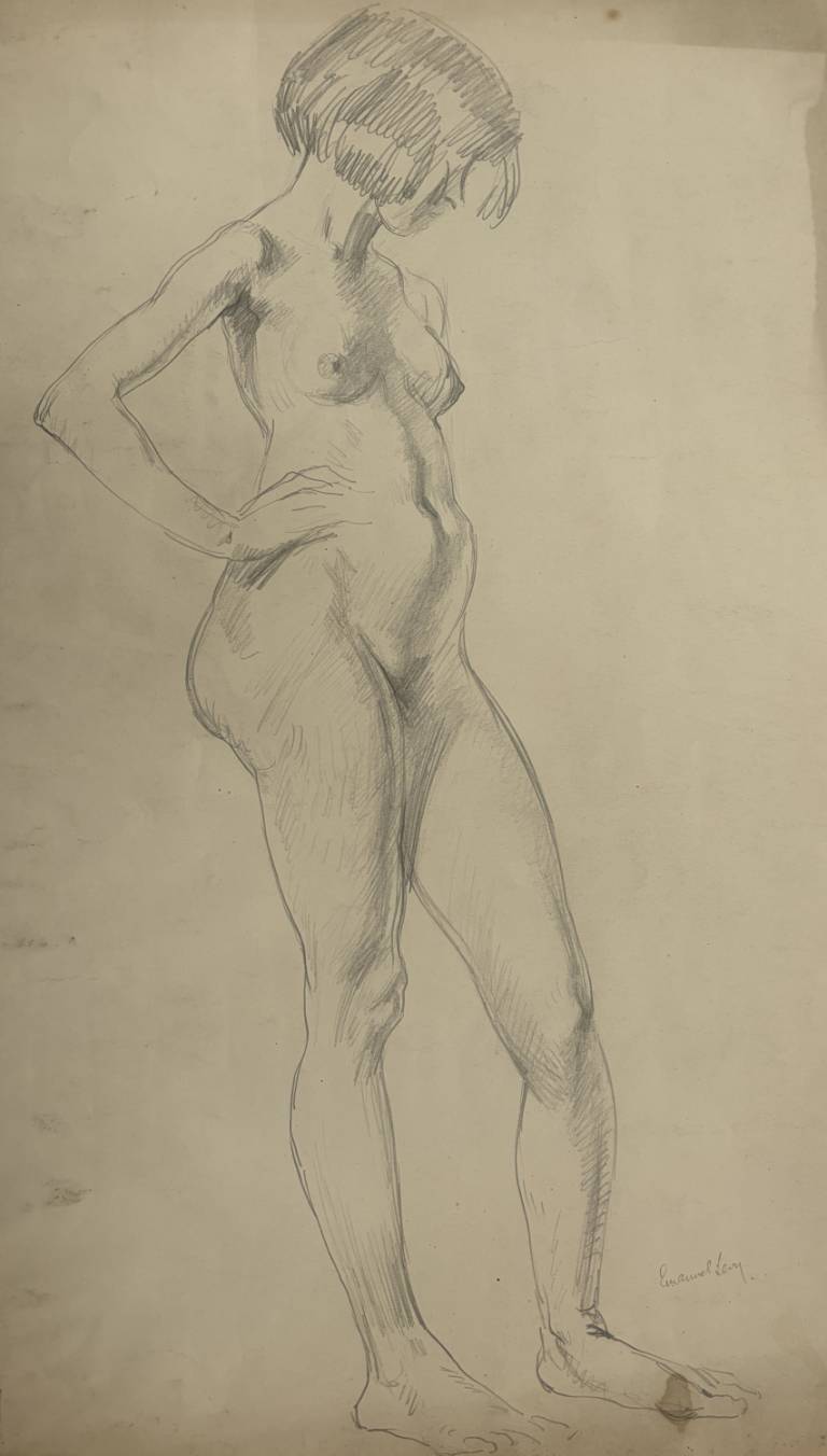Emmanuel Levy - Standing Female Nude Study