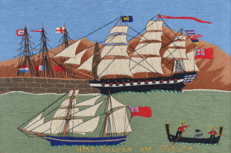 HMS Jolyon off Malta - Colin Millington