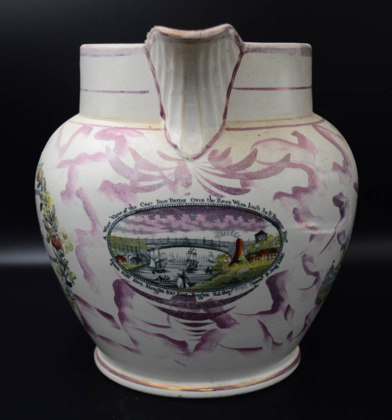 Sunderland Pink Lustre Jug Friendship Love and Truth - Unknown