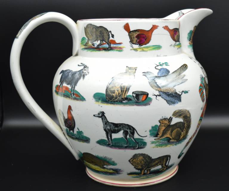 Elsmore and Forster Joker Jug with Animals - Elsmore and Forster