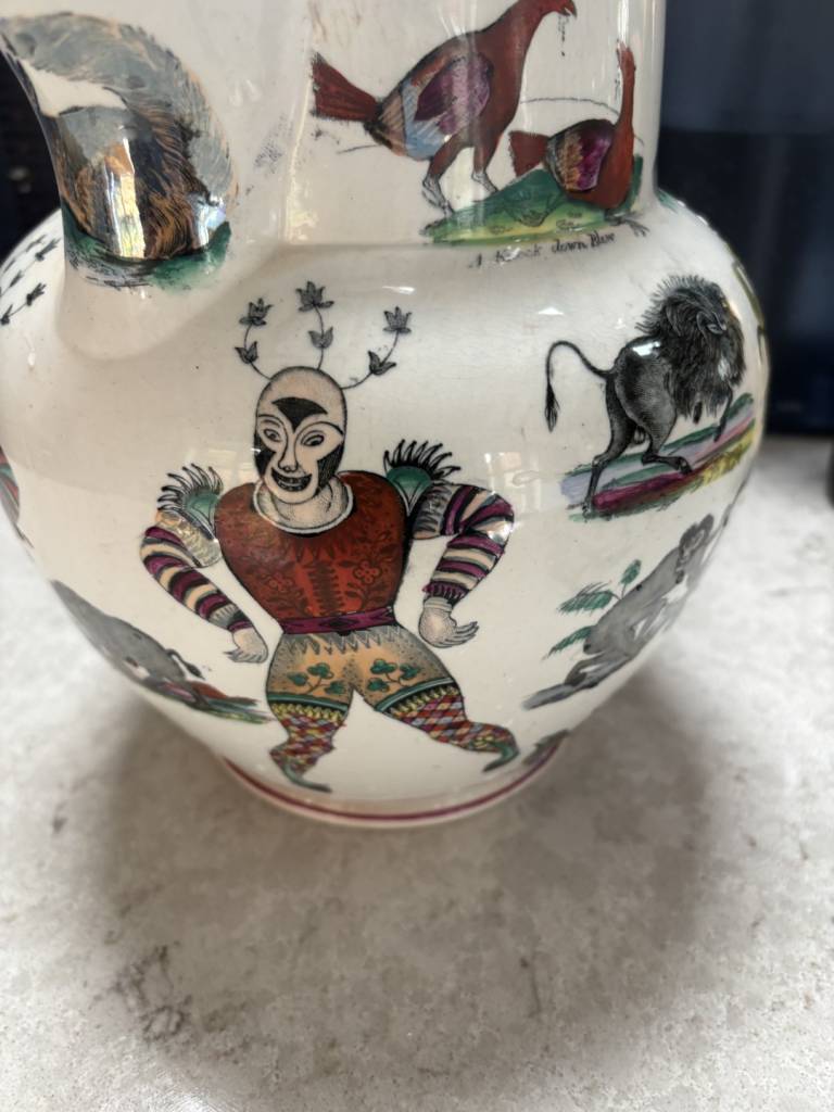 Elsmore and Forster Joker Jug with Animals - Elsmore and Forster